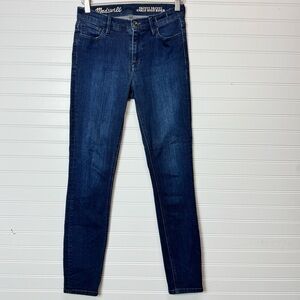 Madewell Jeans Womens 24 Blue 9" High Riser Skinny Skinny Dark Wash Denim